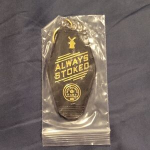 Dutch Bros Black and Gold Keychain